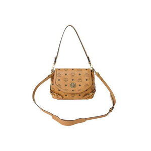 MCM Shoulder Bag Crossbody Handbag Brown Leather